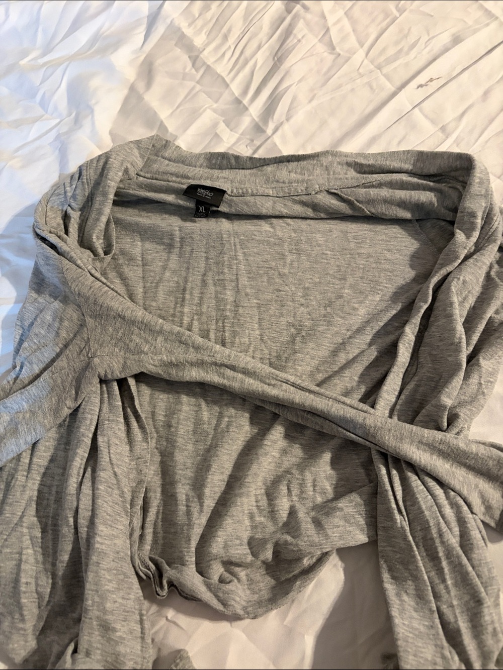 A New Day Open-Front Gray Lightweight Cardigan - XL
